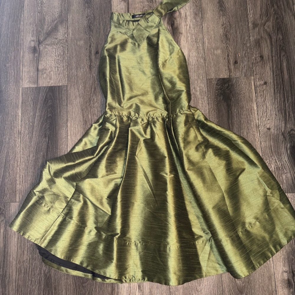 Elegant Green taffeta Dress